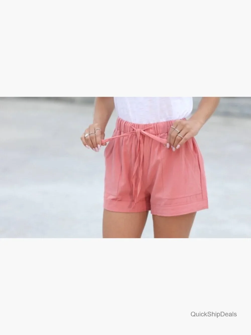 Lightweight Baggy Hot Pants Elastic Waist Drawstring Comfy Shorts